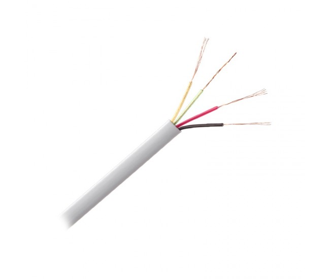 CABLU TELEFON 4 FIRE ALB -100M 