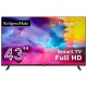 GOOGLE SMART TV 43 INCH 108CM H265 HEVC KRUGER&MATZ 