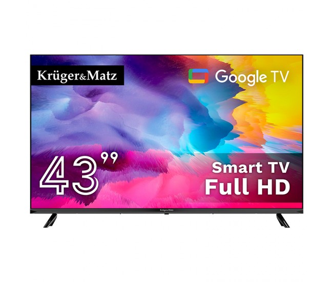 GOOGLE SMART TV 43 INCH 108CM H265 HEVC KRUGER&MATZ 