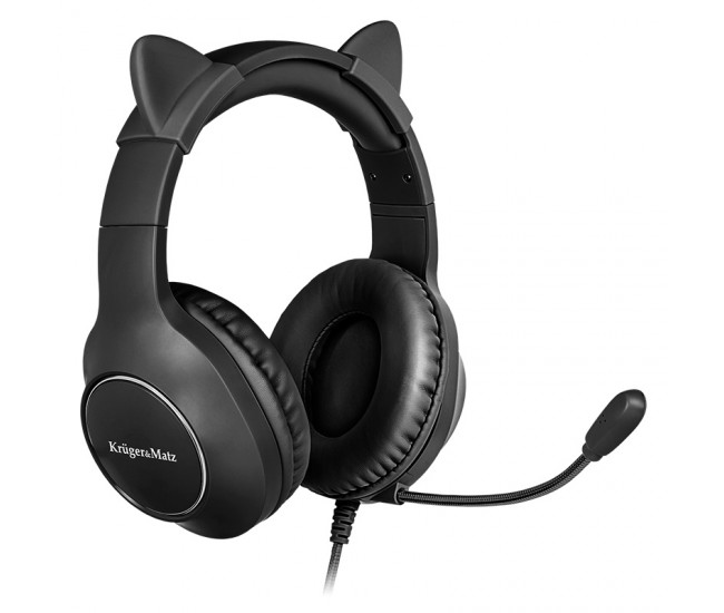 CASTI GAMER KIDS KRUGER&MATZ NEGRU 