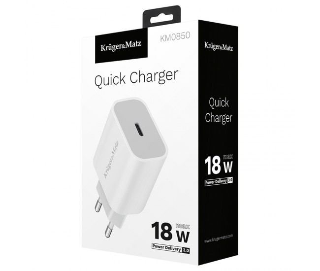 INCARCATOR RETEA POWER DELIVERY 3.0 18W KRUGER&MATZ 