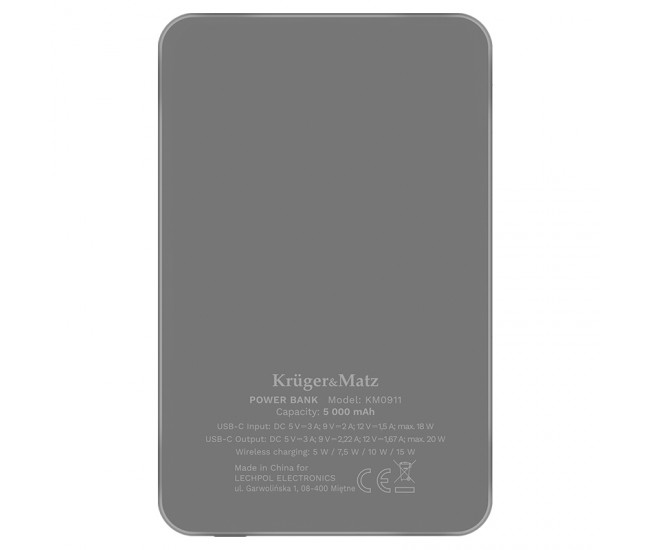 POWER BANK 5000 MAH MAG SAFE KRUGER&MATZ 