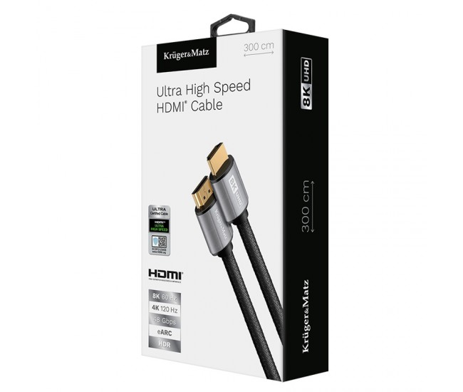 CABLU HDMI - HDMI 8K V 2.1 3M KRUGER&MATZ 