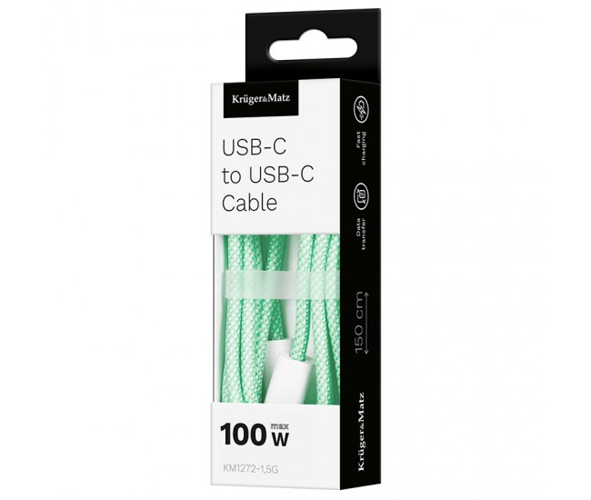 CABLU USB TYPE C - TYPE C 100W 1.5M KRUGER&MATZ 
