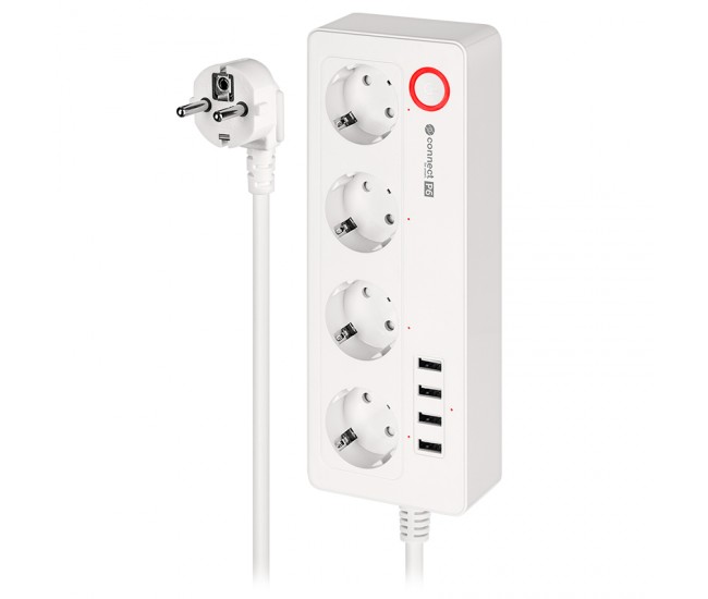 PRELUNGITOR SMART 4 PRIZE SCHUKO 4 USB CONNECT P6 TUYA 