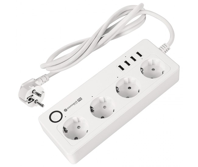 PRELUNGITOR SMART 4 PRIZE SCHUKO 4 USB CONNECT P6 TUYA 