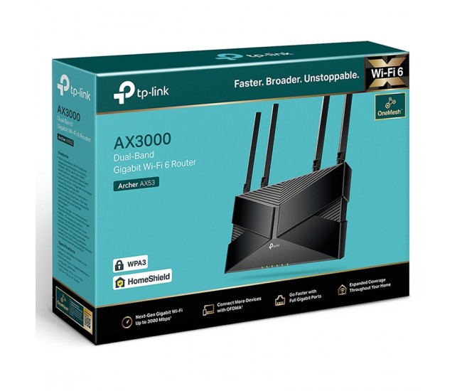 ROUTER 4 PORTURI GIGABIT WI-FI 6 AX3000 TP-LINK 