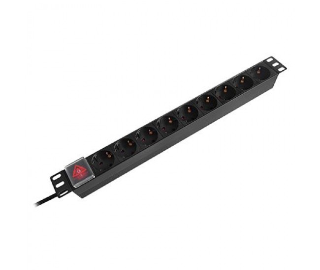 PDU RACK 19 INCH 9 PRIZE SWITCH 16A 2M EMTEX 