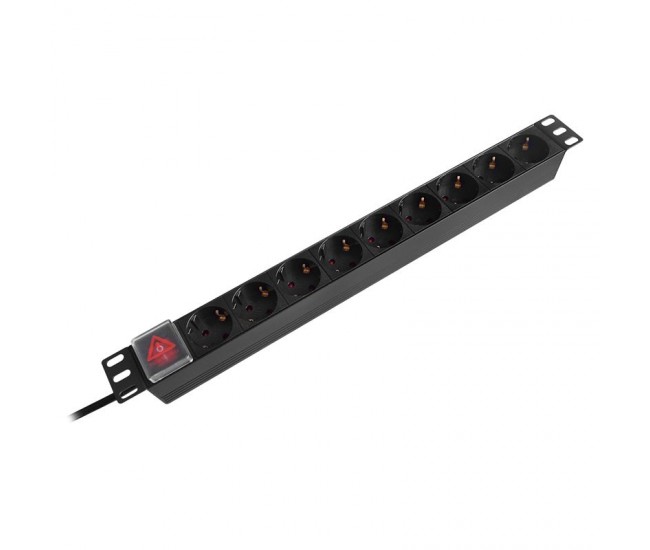 PDU RACK 19 INCH 9 PRIZE SWITCH 16A 2M EMTEX 