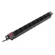 PDU RACK 19 INCH 9 PRIZE SWITCH 16A 2M EMTEX 