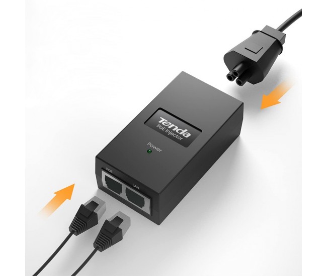 POE INJECTOR 10/100 MBPS TENDA 
