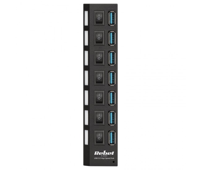HUB USB 3.0 7 PORTURI REBEL 