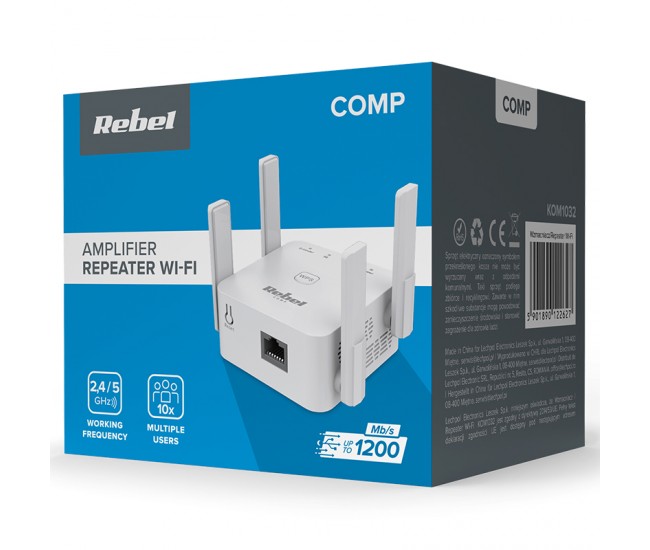 RANGE EXTENDER REPEATER DUAL BAND 300MBPS REBEL 