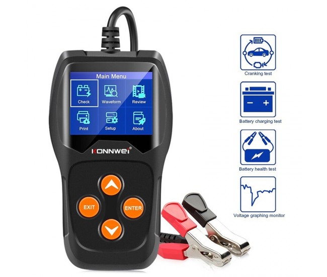 TESTER BATERII AUTO KW600 KONWEII 