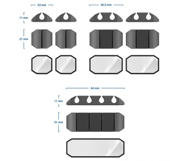 CABLE HOLDER SET 5 BUC 