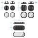 CABLE HOLDER SET 5 BUC 