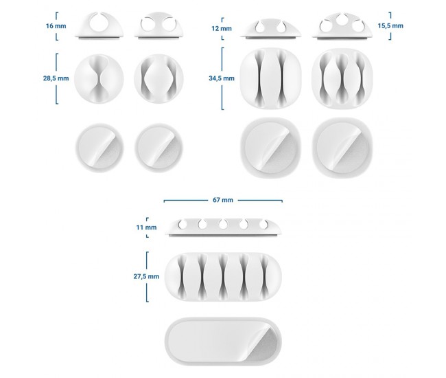 CABLE HOLDER SET 5 BUC 