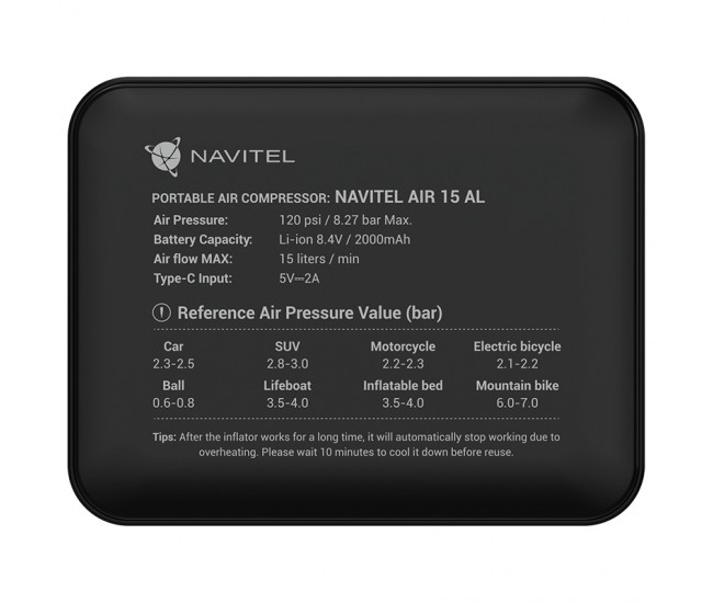 COMPRESOR AUTO 16.8WH AIR15AL NAVITEL 