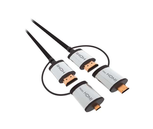 CABLU HDMI - HDMI + ADAPTOR C / D V 1.4 1.5M 
