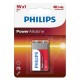 BATERIE POWER ALKALINE 9V BLISTER 1 BUC PHILIPS 