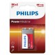 BATERIE POWER ALKALINE 9V BLISTER 1 BUC PHILIPS 