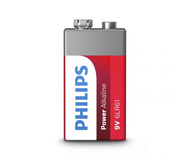 BATERIE POWER ALKALINE 9V BLISTER 1 BUC PHILIPS 