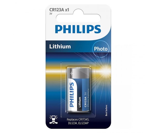 BATERIE LITHIUM CR123 BLISTER 1 BUC PHILIPS 