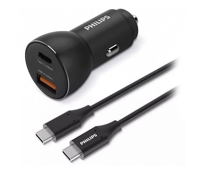 INCARCATOR AUTO USB -A SI USB TYPE C PHILIPS 