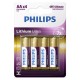 BATERIE LITHIUM ULTRA LR6 AA BLISTER 4 BUC PHILIPS 