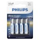 BATERIE ULTRA ALKALINE LR6 AA BLISTER 4 BUC PHILIPS 