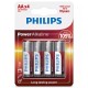 BATERIE POWER ALKALINE LR6 AA BLISTER 4 BUC PHILIPS 