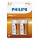 BATERIE LONGLIFE R14 C BLISTER 2 BUC PHILIPS 