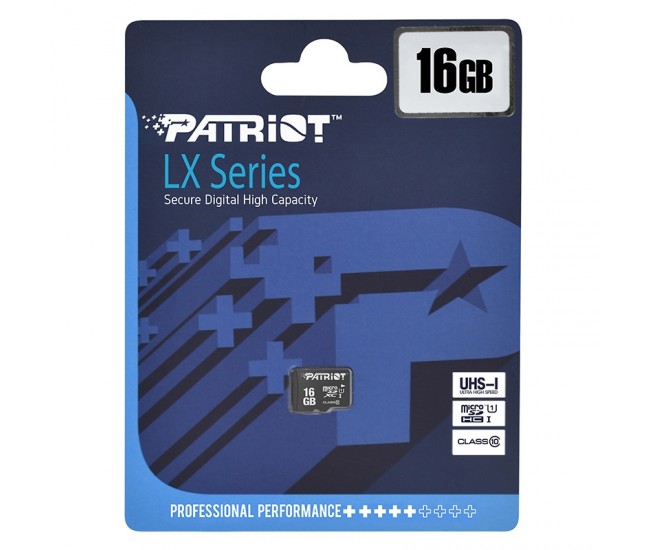 MICRO SD CARD 16GB CLASS 10 PATRIOT 