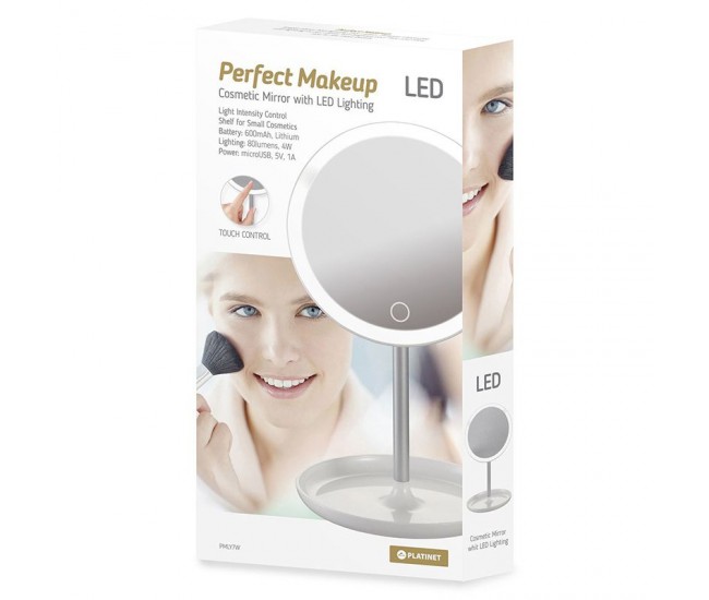 OGLINDA MAKE-UP CU LED 4W PLATINET 