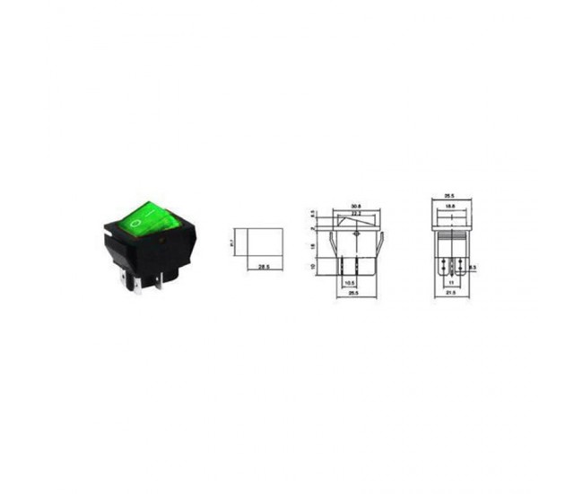 INTRERUPATOR IRS-201-1A VERDE INTRERUPATOR IRS-201-1A VERDE