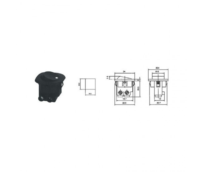 INTRERUPATOR RS101 NEGRU INTRERUPATOR RS101 NEGRU