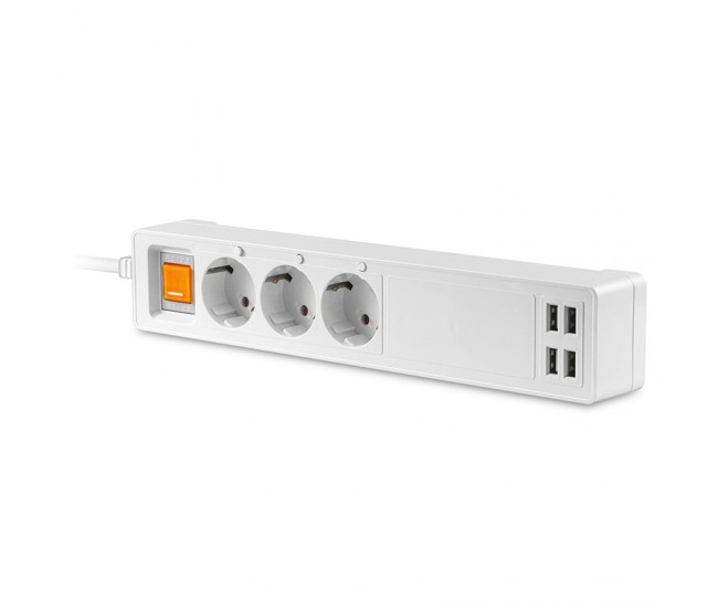 PRELUNGITOR SMART 16A 3 PRIZE 4 USB 1.8M TUYA 