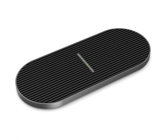 CHARGER WIRELESS QI DUO 2X10W TYPE C PLATINET 