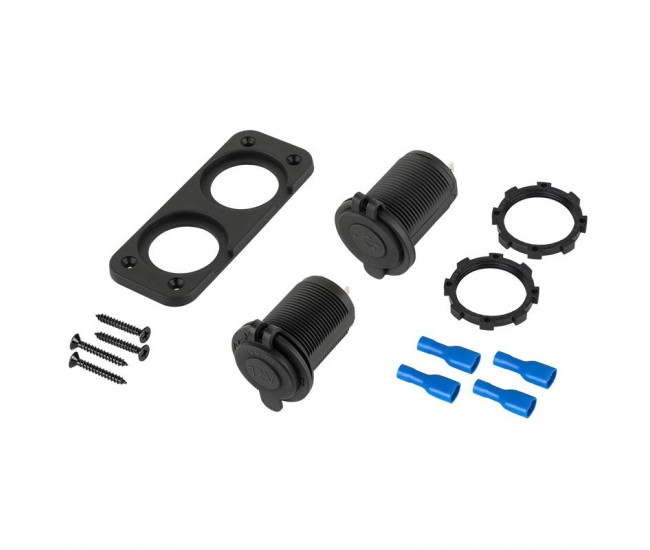 MUFA MONTAJ AUTO INCARCARE 2XUSB 3.1A+BRICHETA 