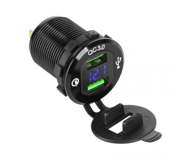 MUFA MONTAJ AUTO INCARCARE 2XUSB QUICK CHARGE 