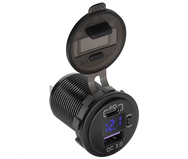 MUFA MONTAJ INCARCARE USB PD SI QC 3.0 48W 