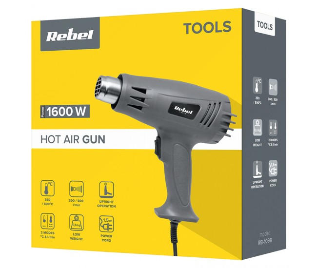 PISTOL CU AER CALD 1600W REBEL 