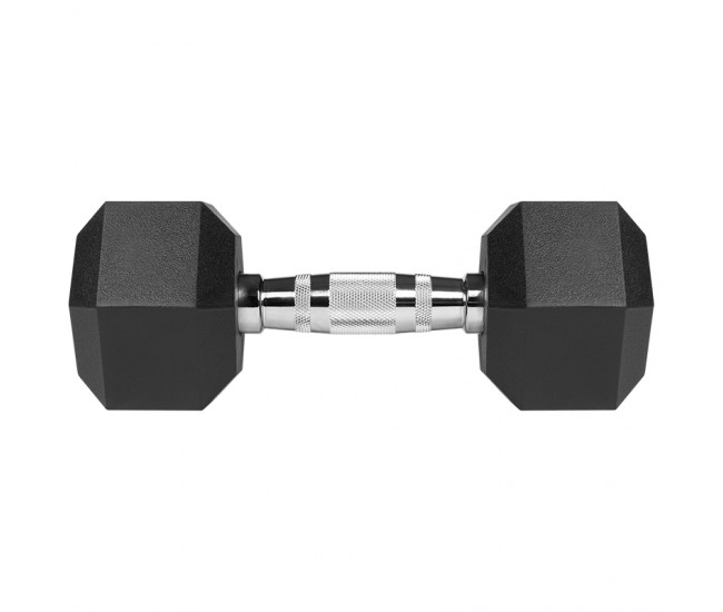 GANTERE DUMBBELL HEX FONTA CAUCIUCATA 2X8KG REBEL ACTIV 