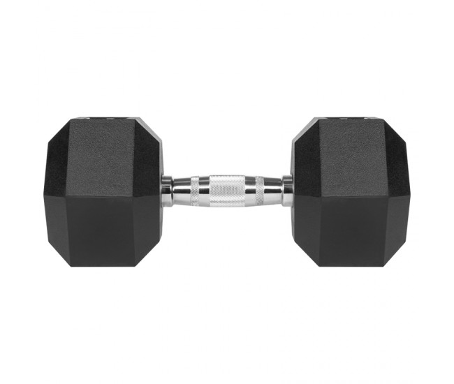 GANTERE DUMBBELL HEX FONTA CAUCIUCATA 17.5KG REBEL ACTI 