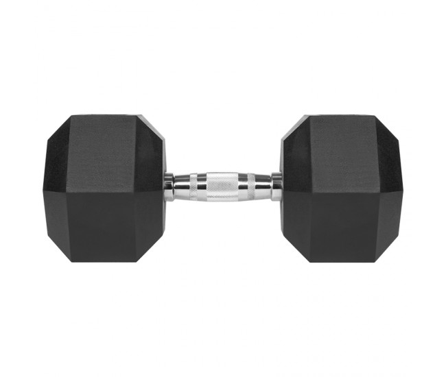 GANTERE DUMBBELL HEX FONTA CAUCIUCATA 25KG REBEL ACTIVE 