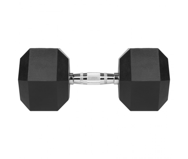 GANTERE DUMBBELL HEX FONTA CAUCIUCATA 27.5KG REBEL ACTI 