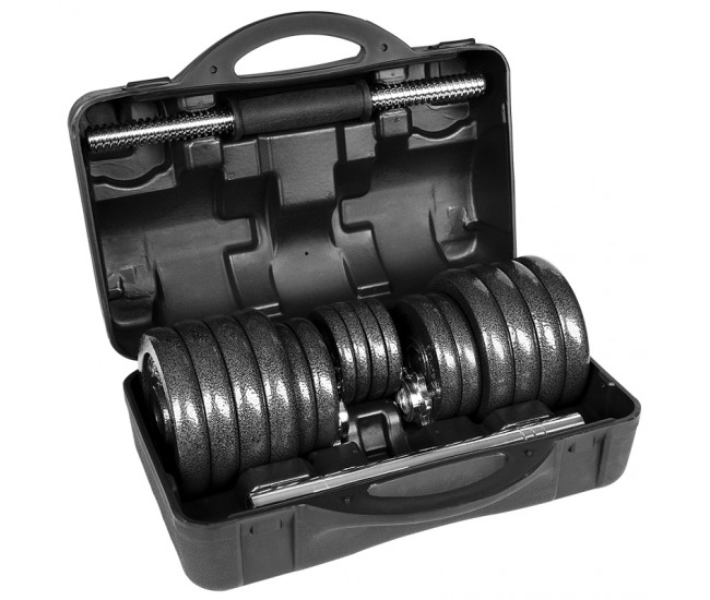 GANTERE REGLABILE CU VALIZA TOTAL 30KG REBEL ACTIVE 