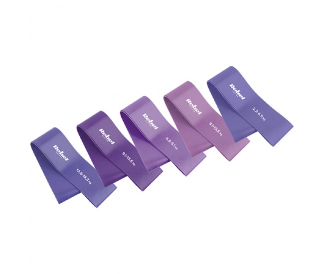 SET 5 BENZI ELASTICE LATEX MINI BAND 2-18KG REBEL ACTIV 