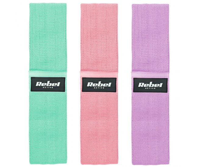 SET 3 BENZI ELASTICE MATERIAL TEXTIL REBEL ACTIVE 