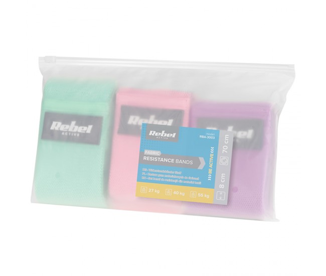 SET 3 BENZI ELASTICE MATERIAL TEXTIL REBEL ACTIVE 